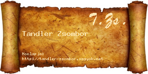 Tandler Zsombor névjegykártya